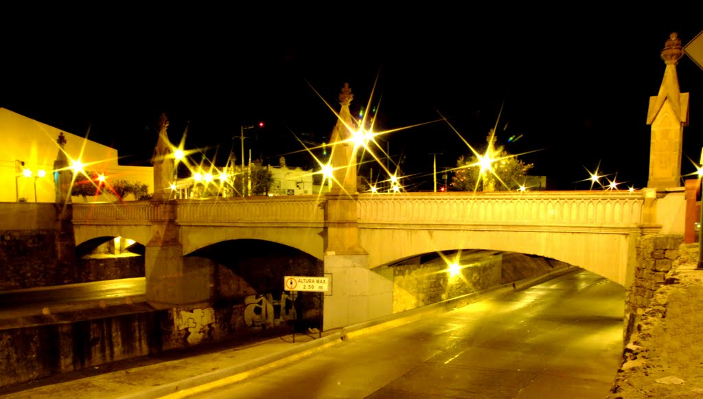Malecón y Puente del Coecillo por la Noche