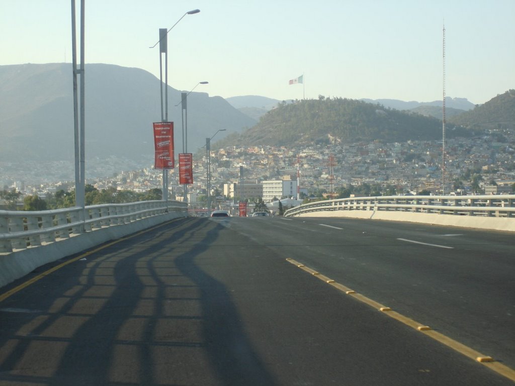 Over Bicentenial bridge / Sobre el puente Bicentenario