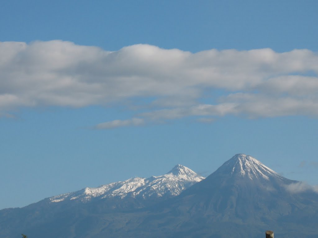 los volcanes de Colima el día 19 de Febrero del 2010