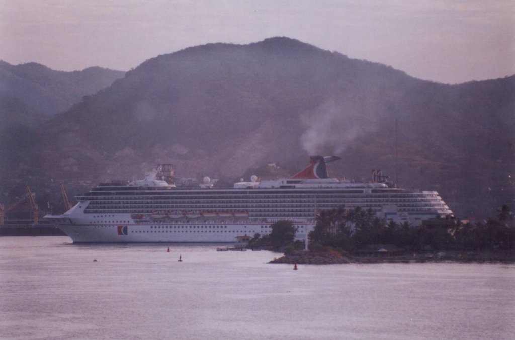 Crucero llegando al puerto.