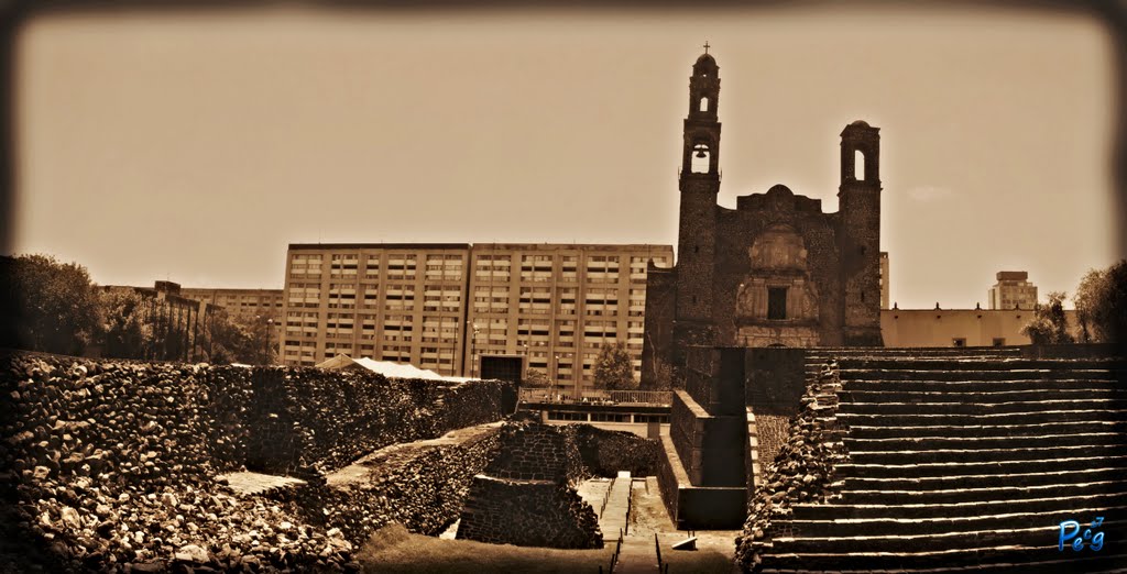México, D.F., Delegación Cuauhtémoc, Tlatelolco, Plaza de Las Tres Culturas.