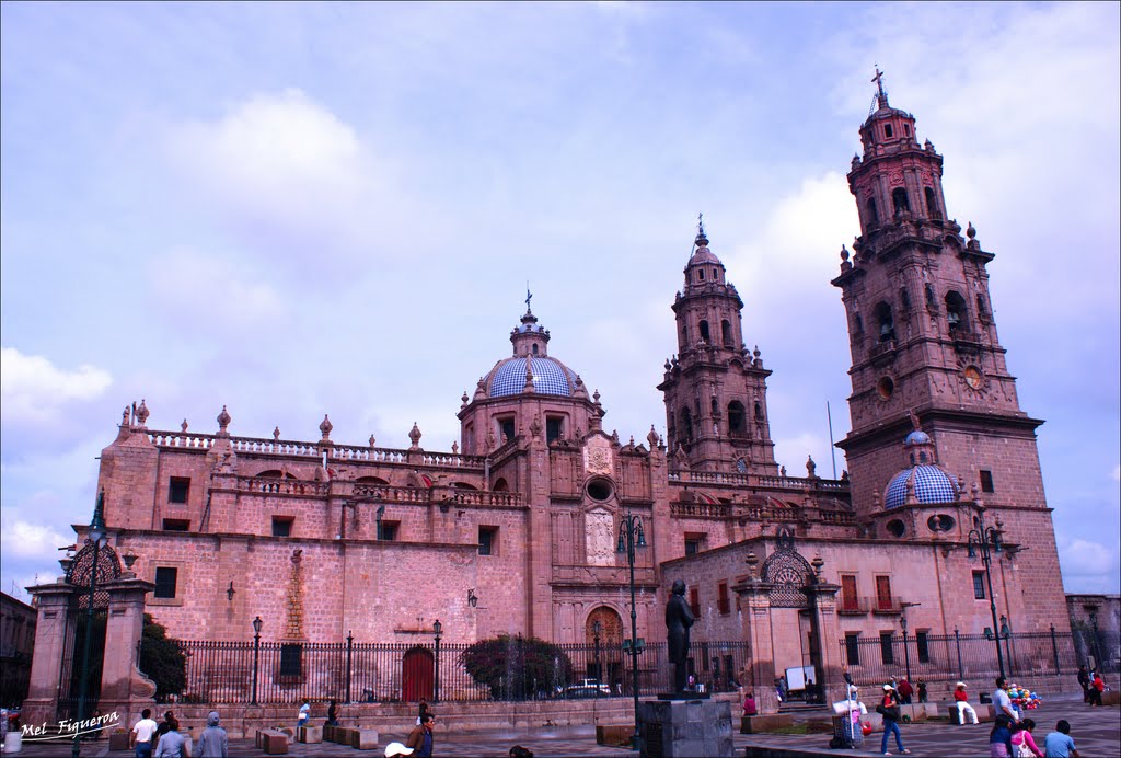 Catedral Morelia Michoacan by Mel Figueroa