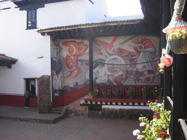 Mural alusivo a la actividad artesanal. Casa de los 11 patios