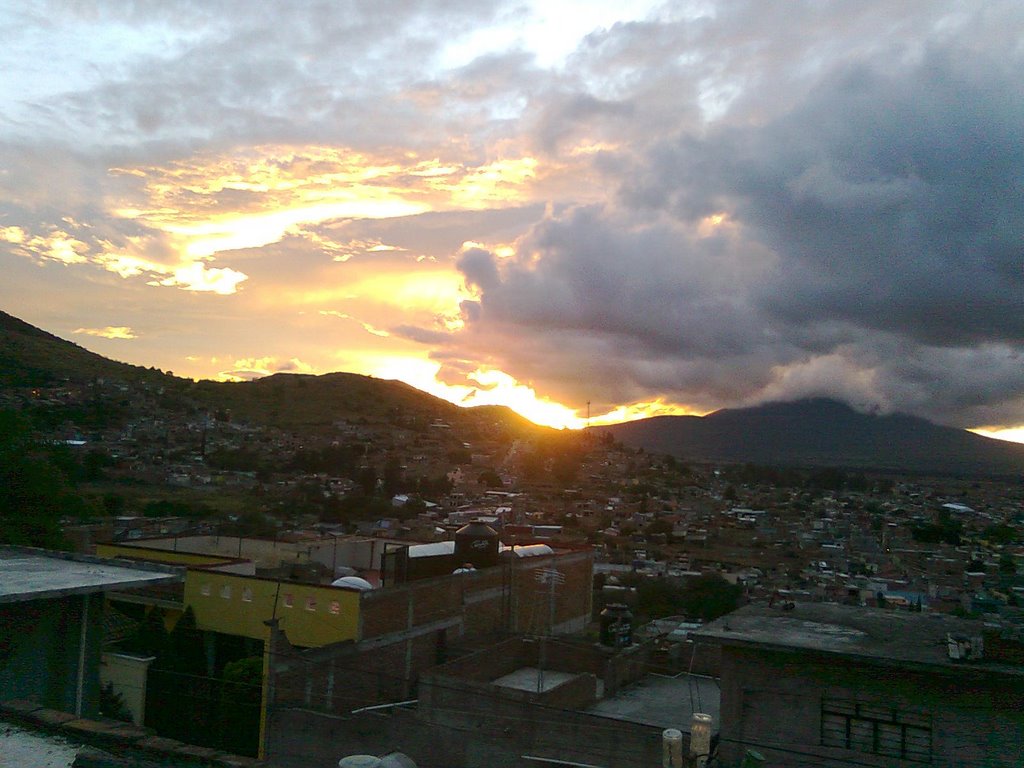 sunset in puruandiro