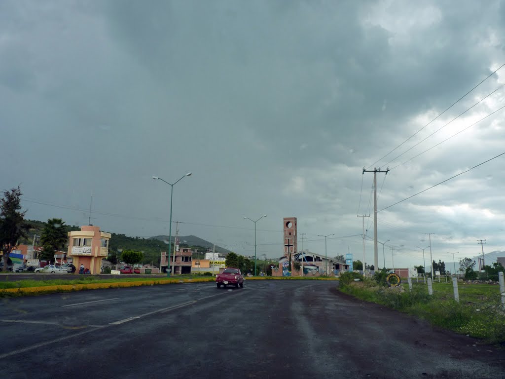 Llegada a Puruándiro con lluvia