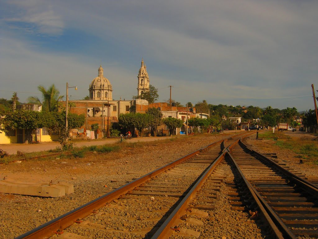 En la estación de Ferrcocarril de Acaponeta, Nayarit.