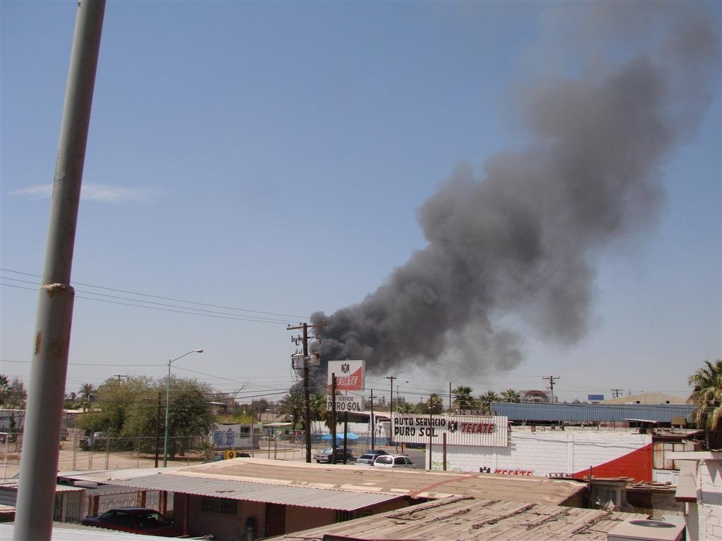 Incendio visto desde Iglesia El Shadai