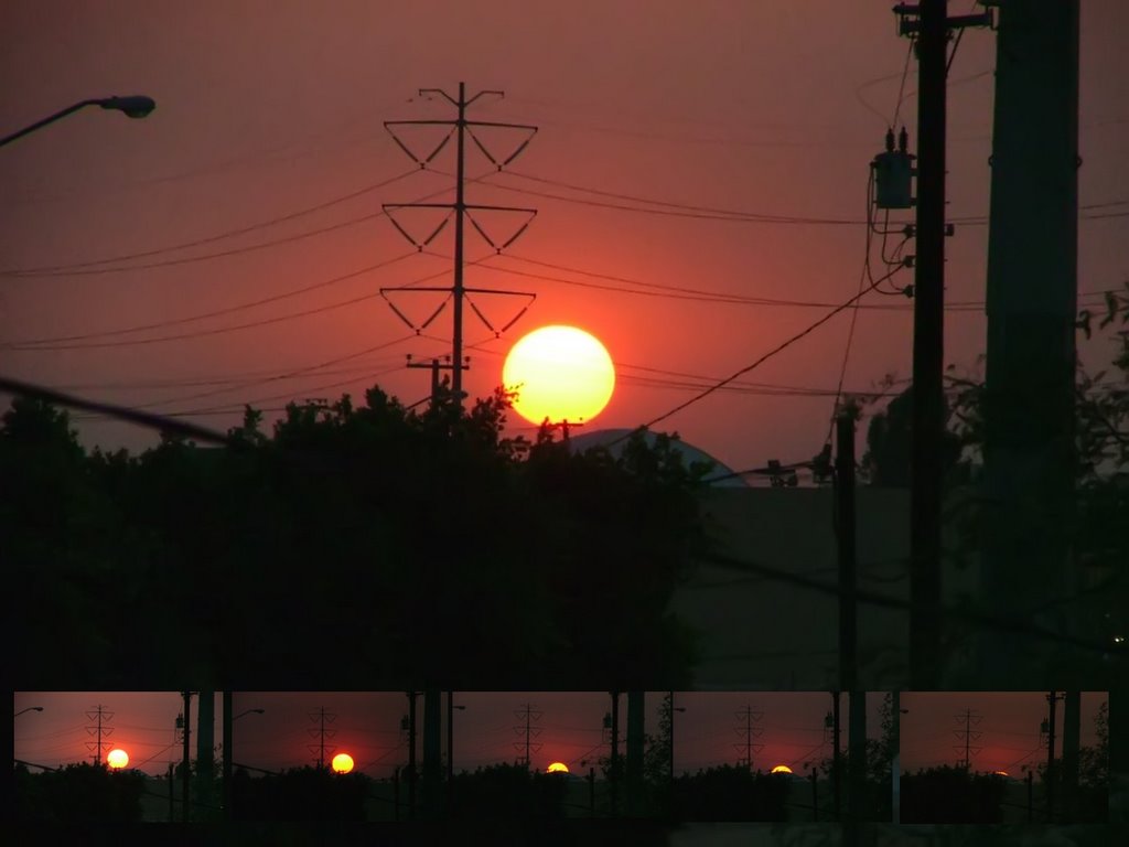 Atardecer en Mexicali, colonia urbana ex ej. Orizaba