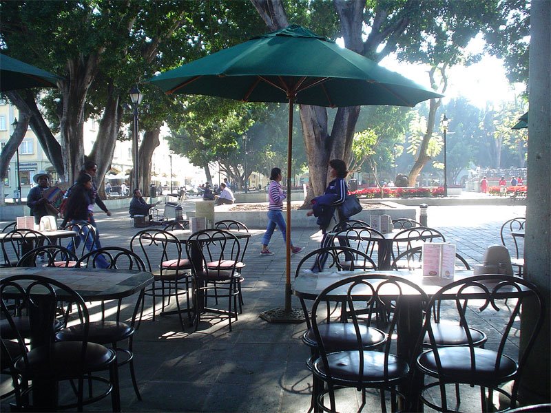 La Cafetería, en el Zócalo de Oaxaca.