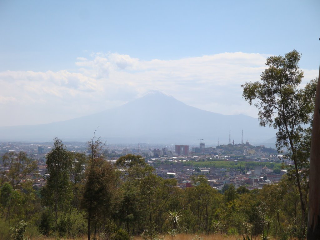 Vista del Popocatepetl desde los fuertes