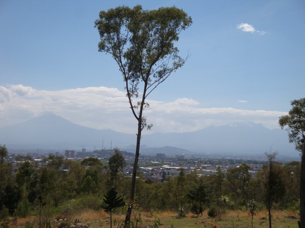Vista de la ciudad de Puebla desde los fuertes