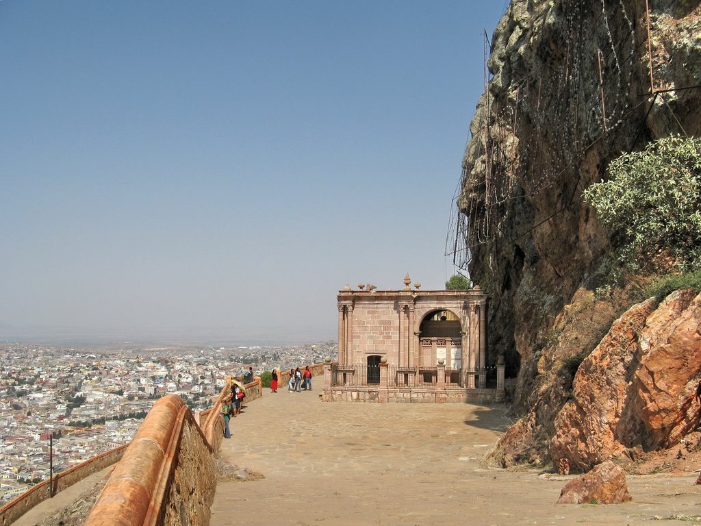 The tombs at Cerro de la Bufa and view over the city