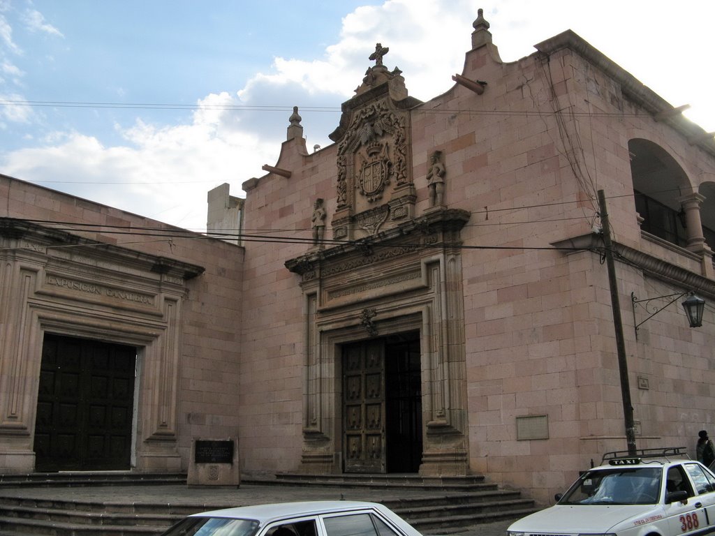 The entrance of a chapel