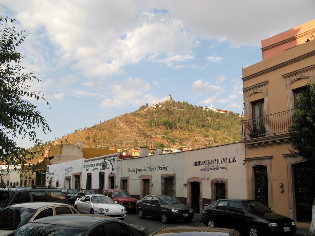 Looking towards the cablecar station on cerro de la bufa mountain