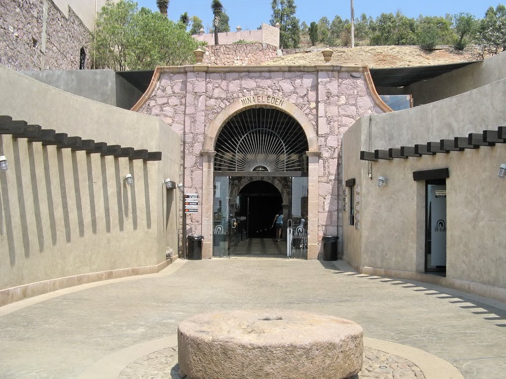 Entrance to former silver mine El Edén, now a guided tour route