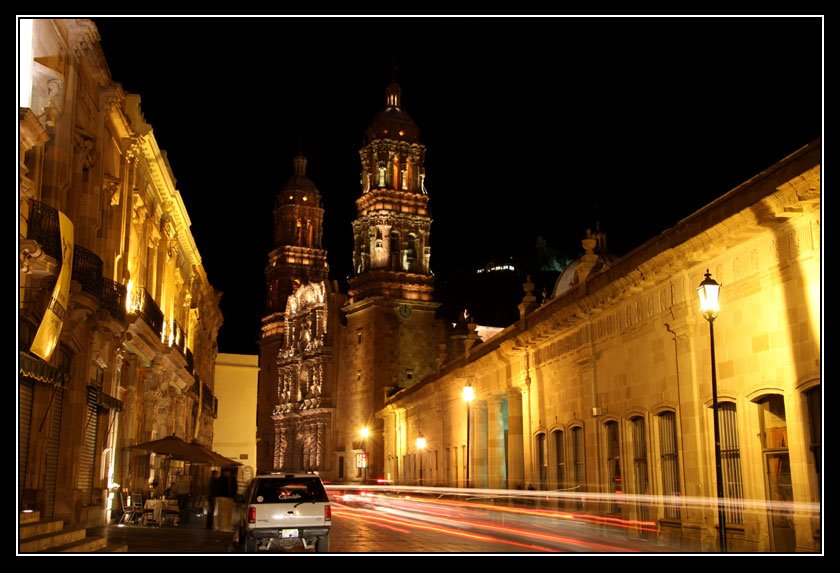 Vista de la catedral de Zacatecas - Zacatecas, Zac. Cathedral night view