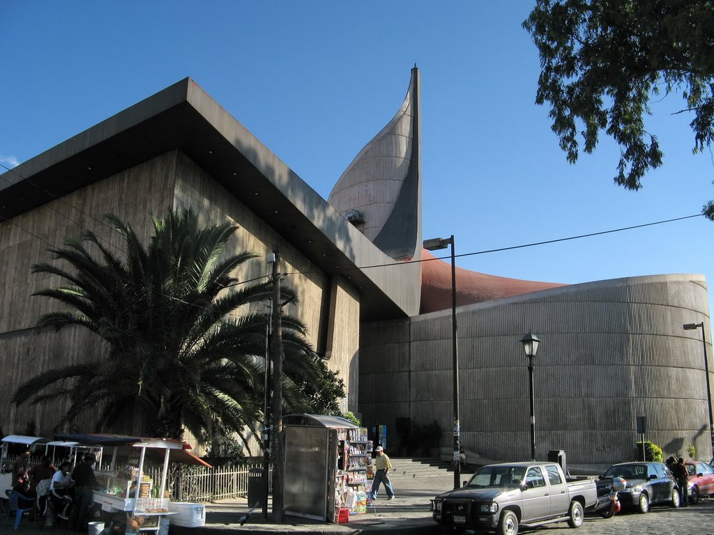 A theater with sixties style architecture