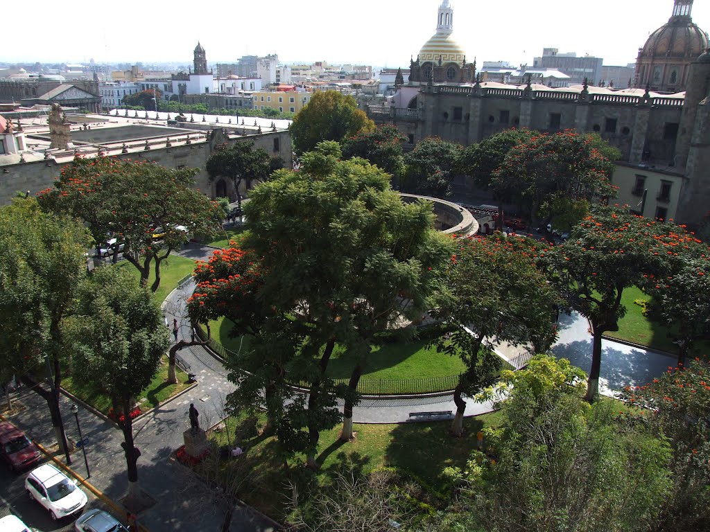 Vista Aérea de la Rotonda de los Hombres Ilustres Jalicienses