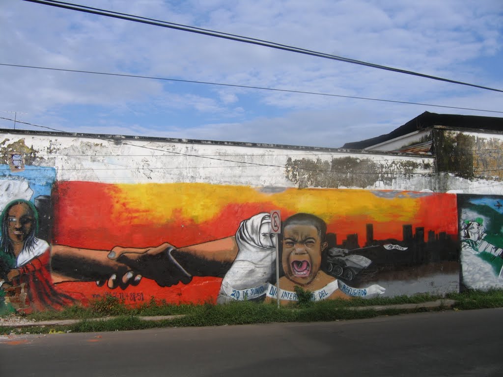 Mural del día Internacional del Refugiado, Tapachula, Chis