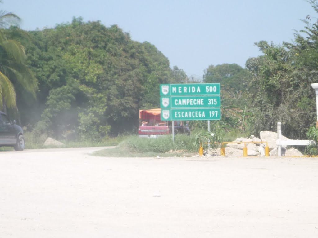 Entronques hacia Palenque y la peninsula de Yucatan