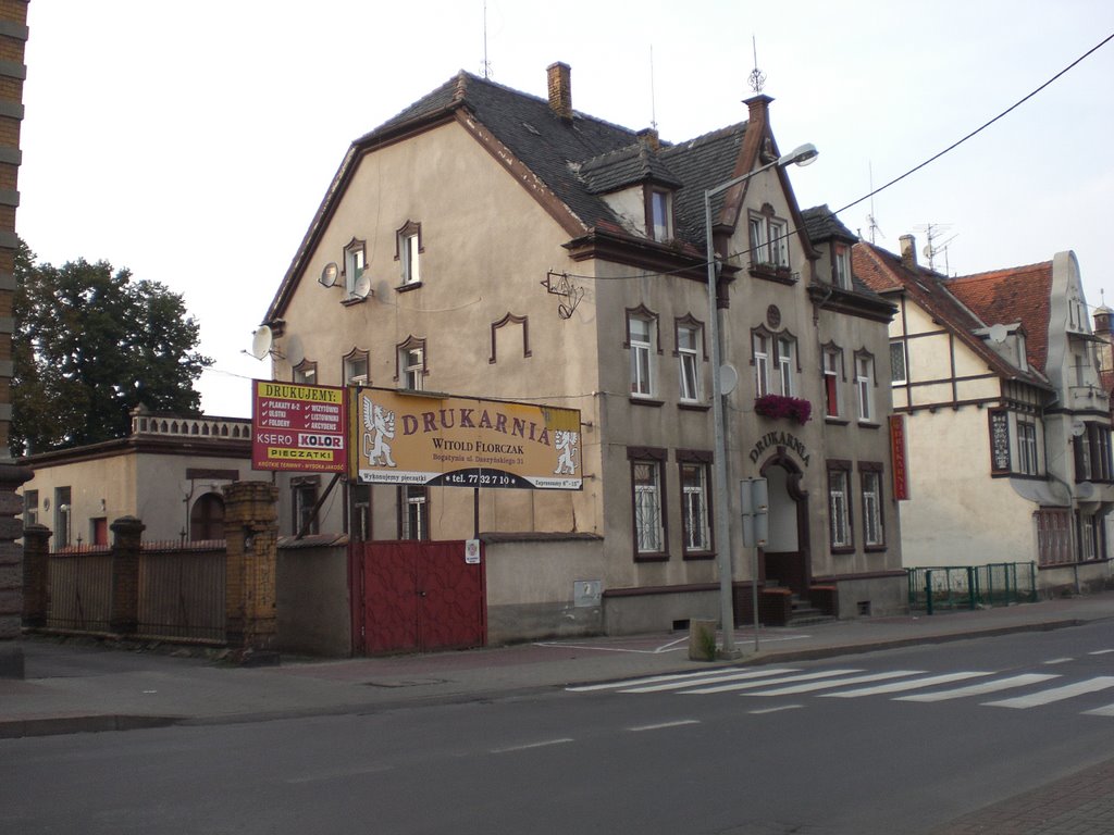 Bogatynia, ul. Daszyńskiego - Widok na Drukarnię