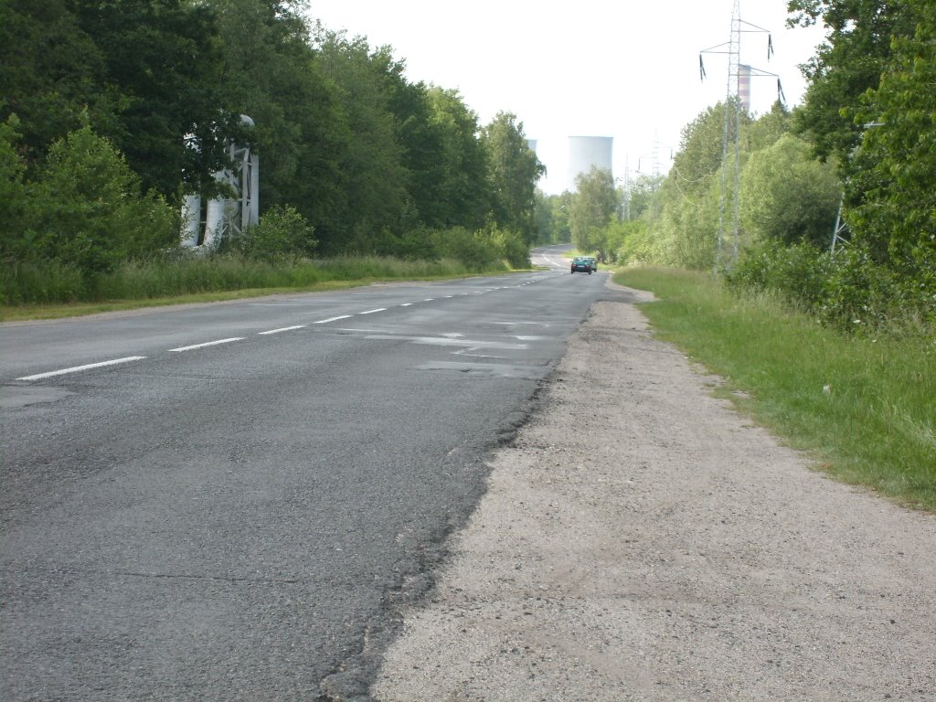 Die polnische Straße nach Bogatynia.