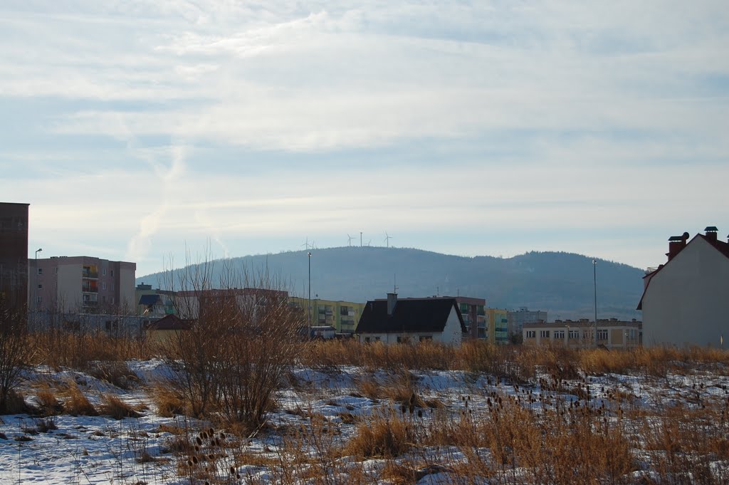 Widok na czeskie wiatraki