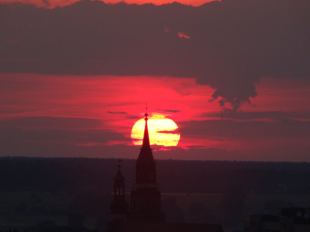 Sunset over Boleslawiec