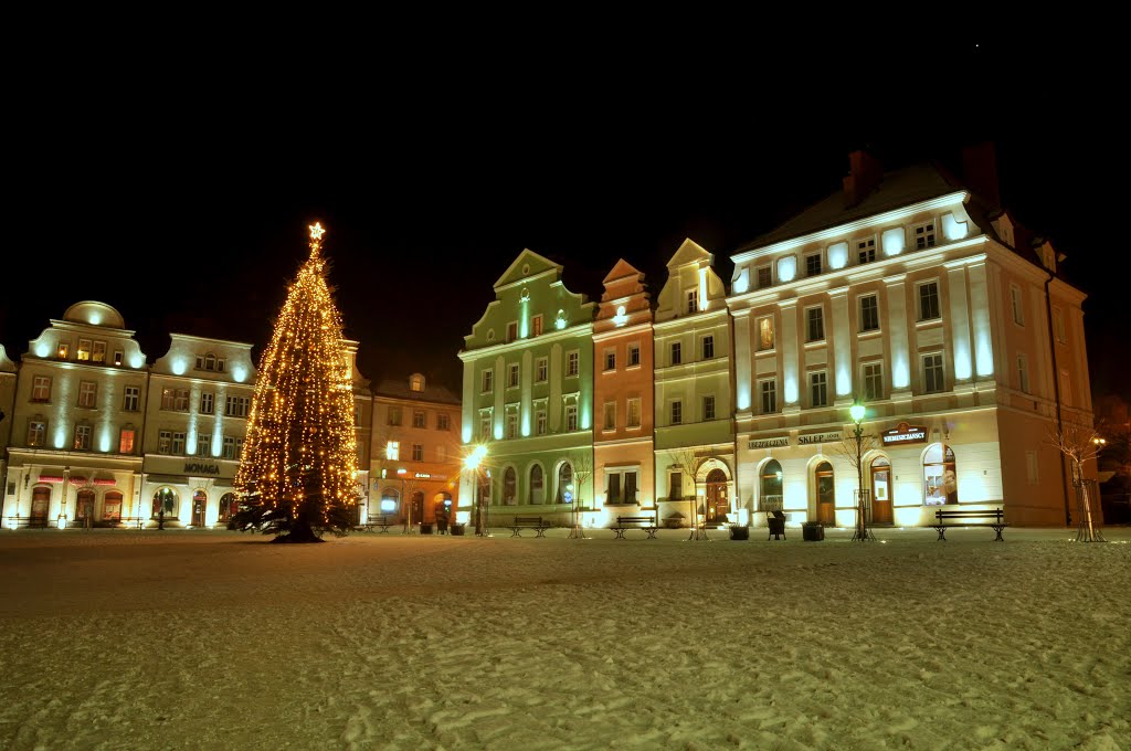 Christmas atmosphere in the market of Bolesławiec