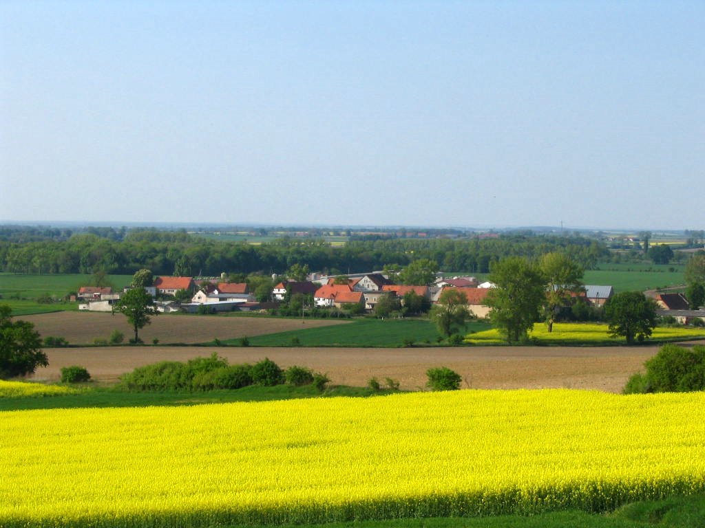 Widok na Gądków od strony południowej
