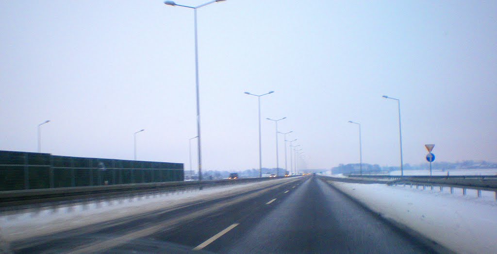S8, obwodnica Olesnica, Poland, 08-01-2009.
