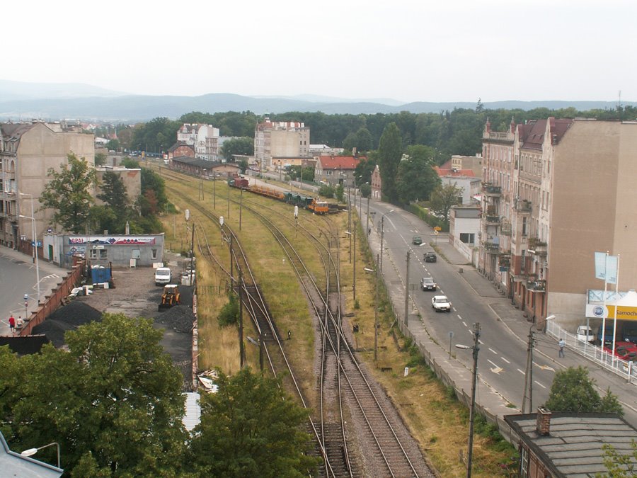 świdnica widok na tory PKP i PKS by. Edward Krawczun