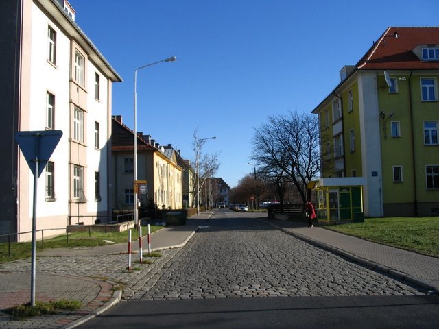 widok na ulicę Okulickiego