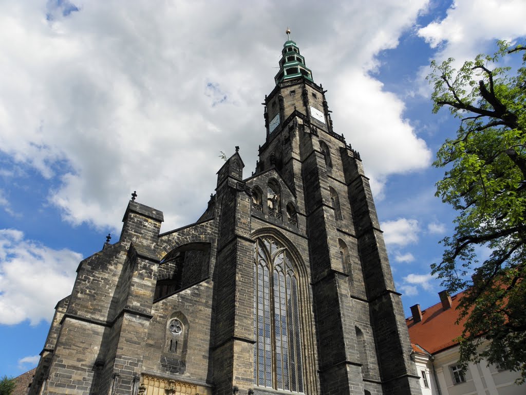 Fascade of cathedral in Świdnica