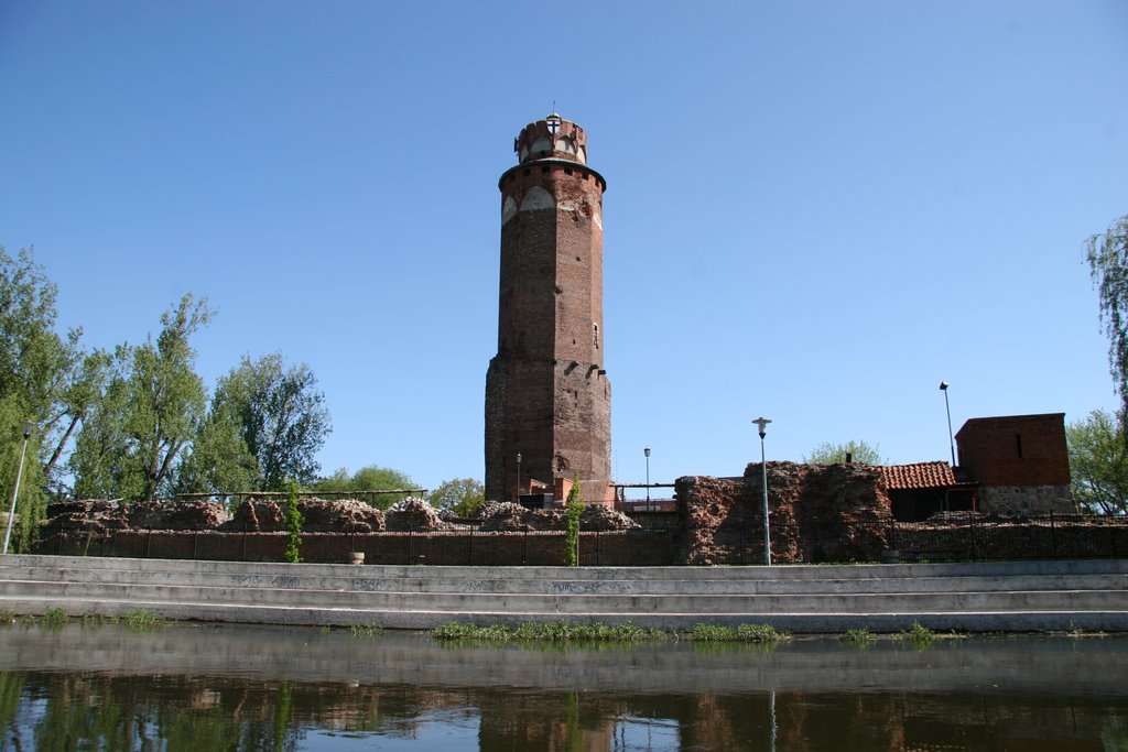 Zamek krzyżacki, widok z Drwęcy