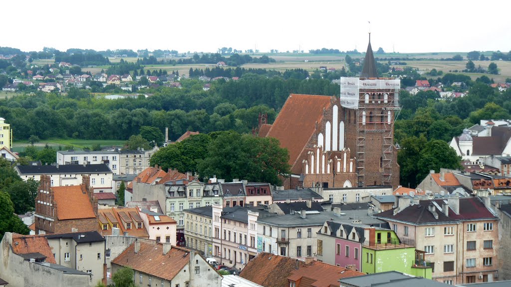 Brodnica widziana z wieży dawnego zamku