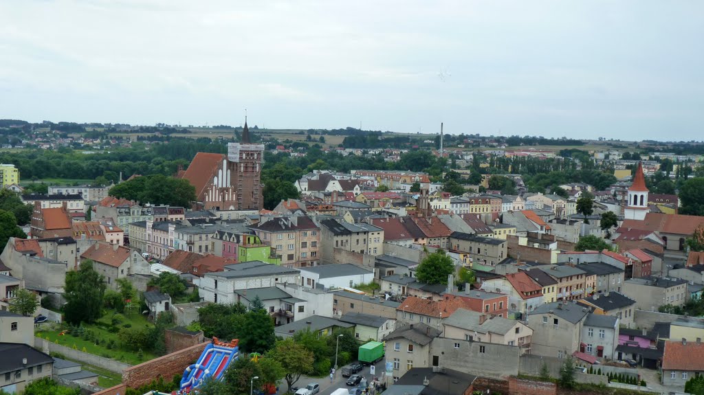 Brodnica widziana z wieży dawnego zamku