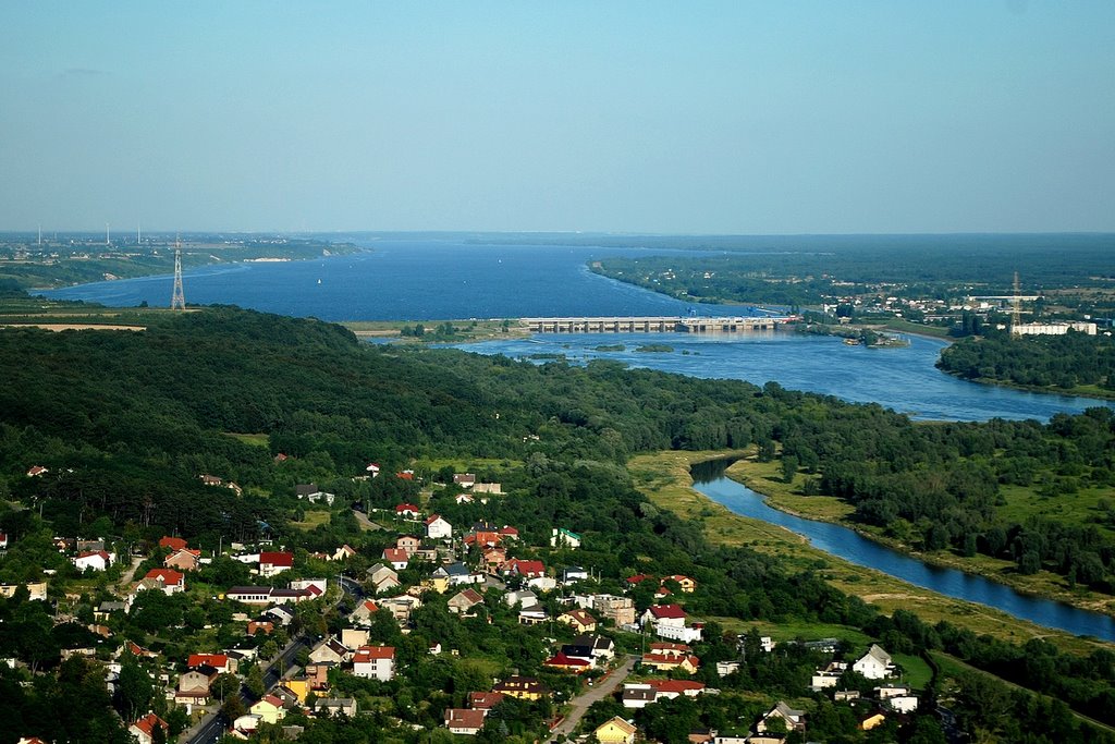 Widok na Wisłę z zaporą