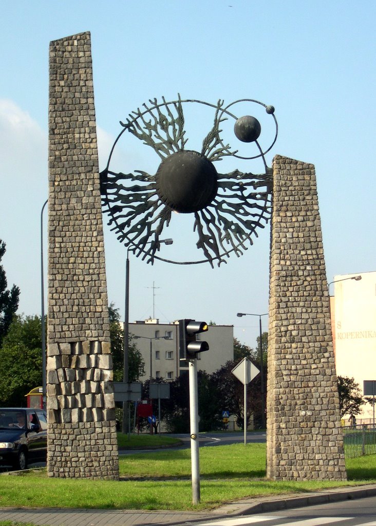 Sculpture near bus station in Inowrocław