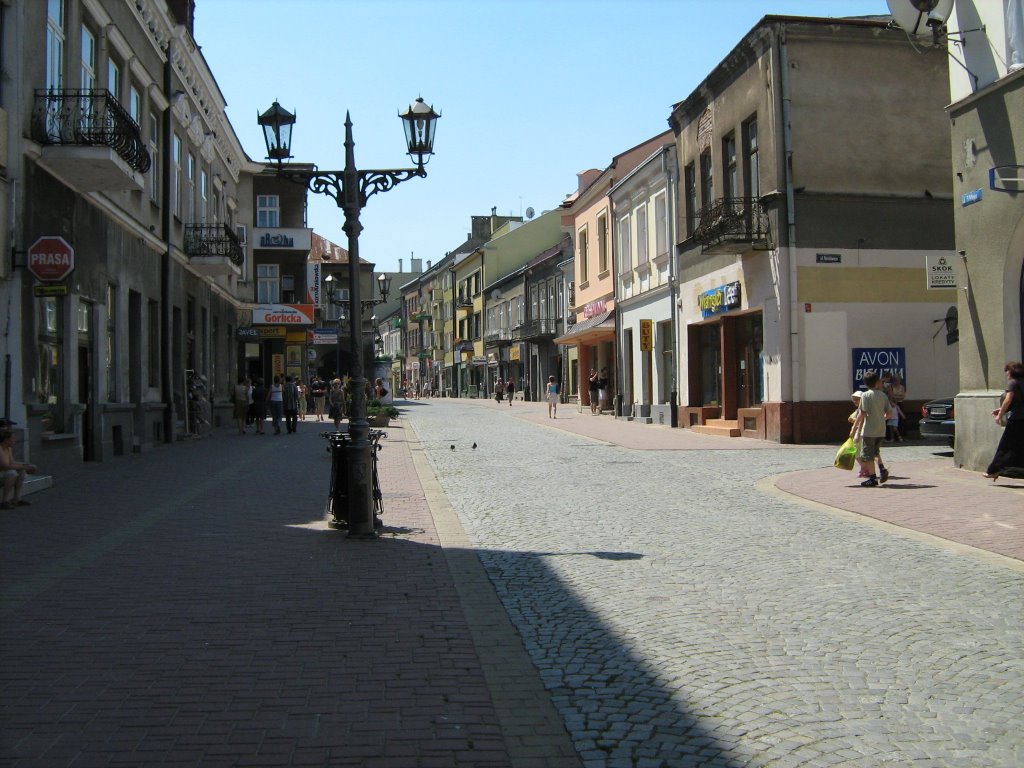 Ulica prowadząca do rynku w Gorlicach