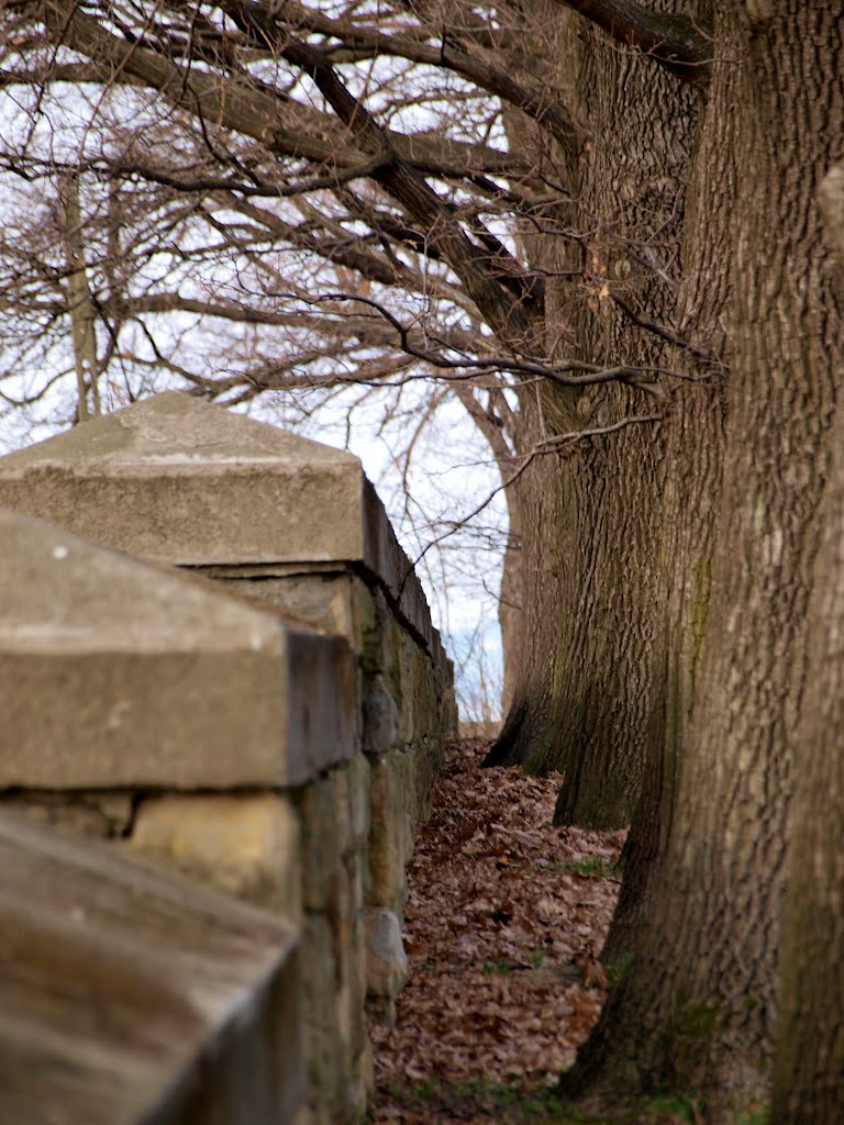 Gorlice - a stone wall arround the WW I Military Cemetery no. 91