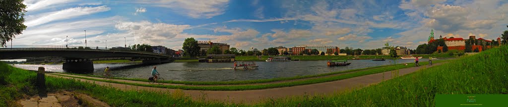 POL Krakow [Wisla] Most Debnicki - Wawel [RR LeenieforLena{panor} & KWOT (M22) Panorama by KWOT]