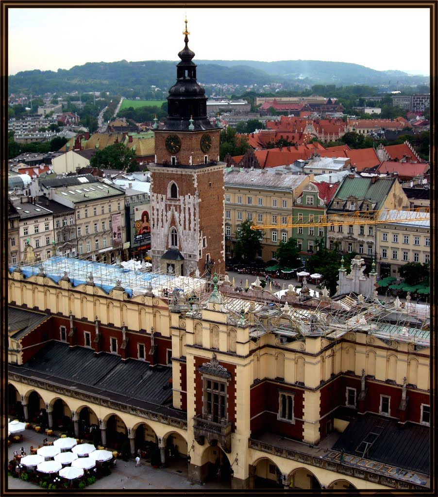 CRACOW-VIEW FROM THE TOP OF MARIACKI CHURCH