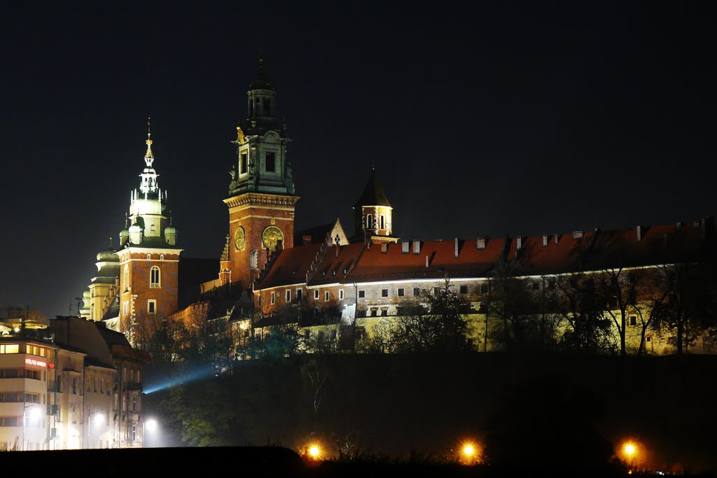 Kraków  - Wawel wieczorową porą   -   kp