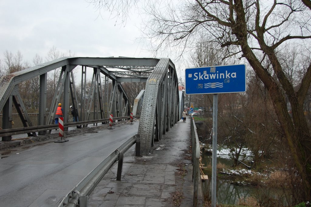 Bridge across Skawinka river in Skawina, Poland
