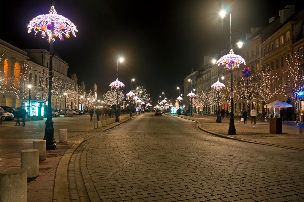 Warszawa w świątecznej scenerii 2012r. - Krakowskie Przedmieście