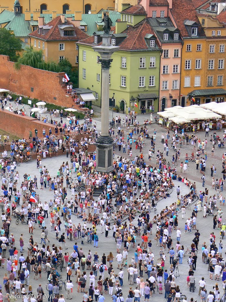 Sigismunds Column and people