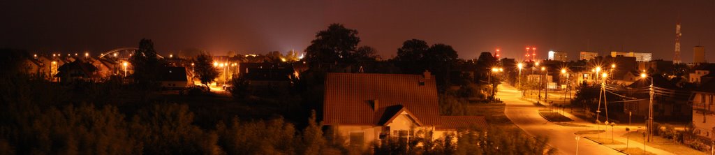 Ostrołęka w nocy