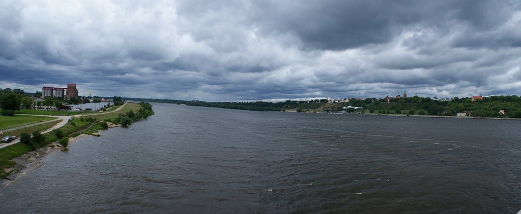 Panorama z mostu w Płocku