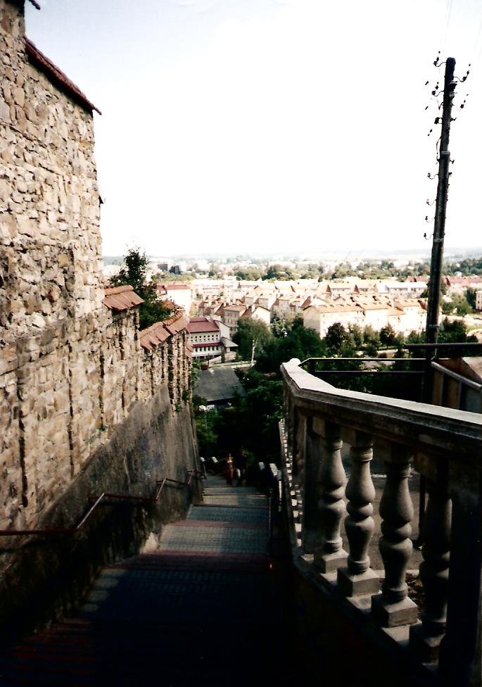 View of Sanok from the church to Sans River, Poland